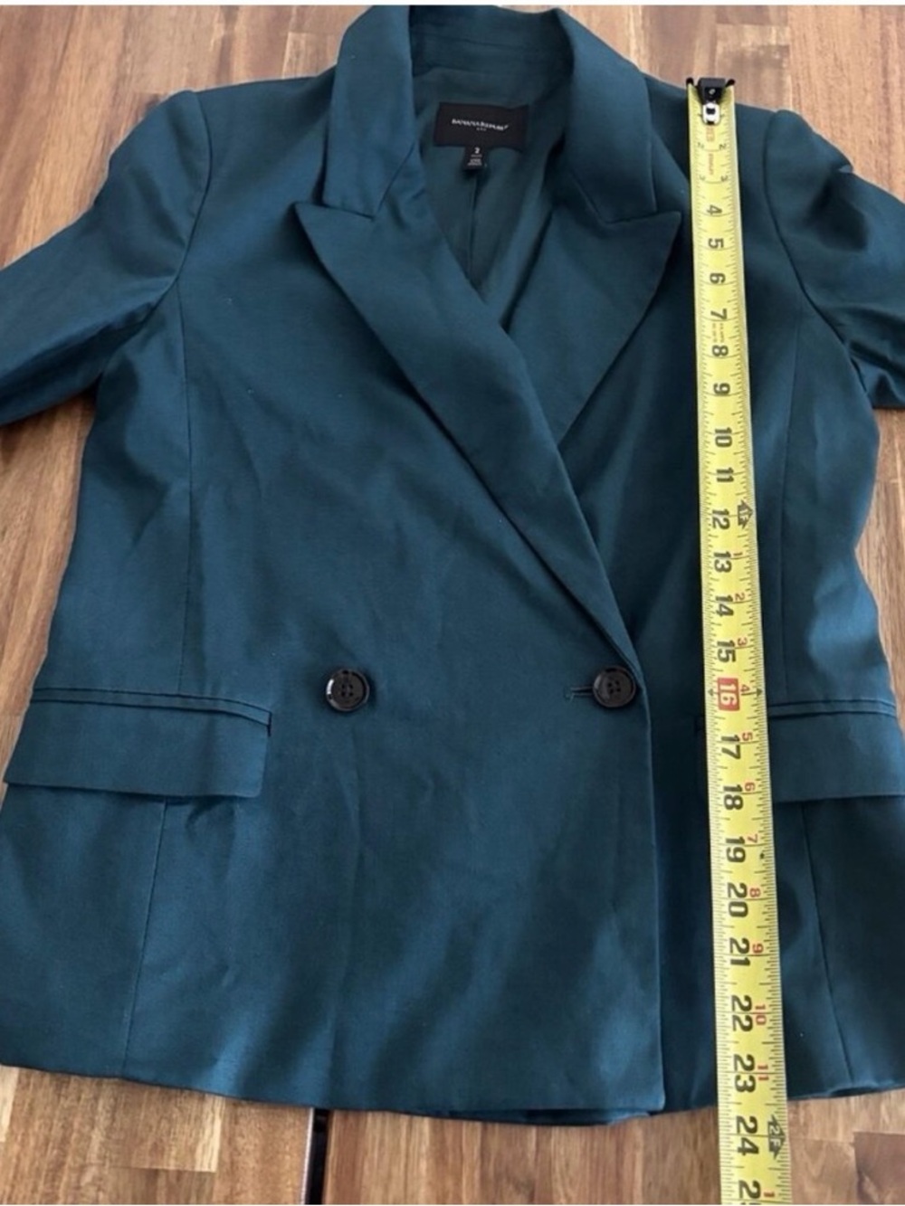 Banana Republic Linen Blend Boyfriend Blazer Women 2 PETITE Preppy Office Career